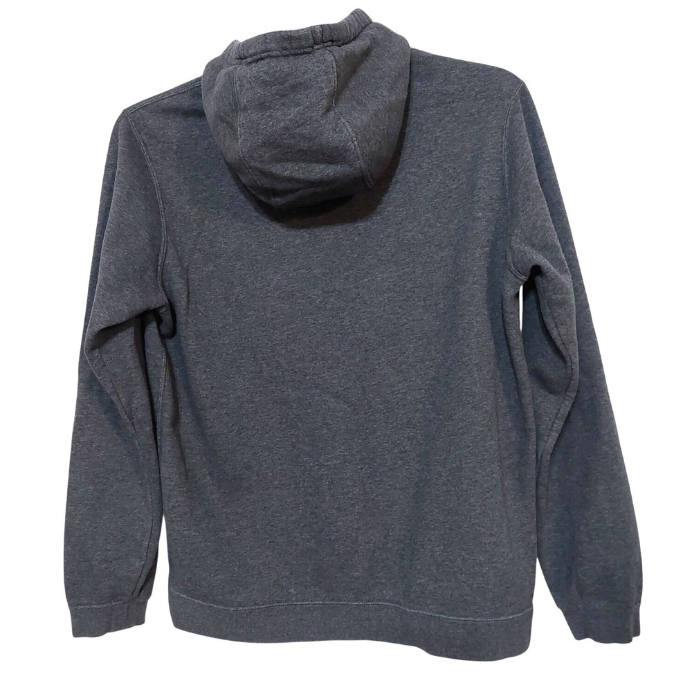 Nike Just Do It Hoodie Mens Medium Charcoal Gray Pullover Orange Swoosh‎ Logo - Picture 2 of 8